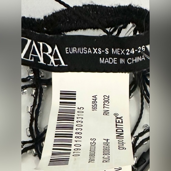 Zara Mesh Beaded Top NWT - Picture 15 of 16
